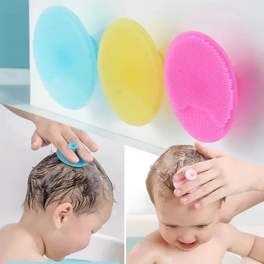 Hair Care For Baby - แปรงแชมพูซิลิโคนสำหรับเด็กทารก แปรงอาบน้ำซิลิโคนนุ่มสำหรับเด็กผู้ชาย แปรงนวดผม แปรงล้างผม หวีเช็ดทำความสะอาด