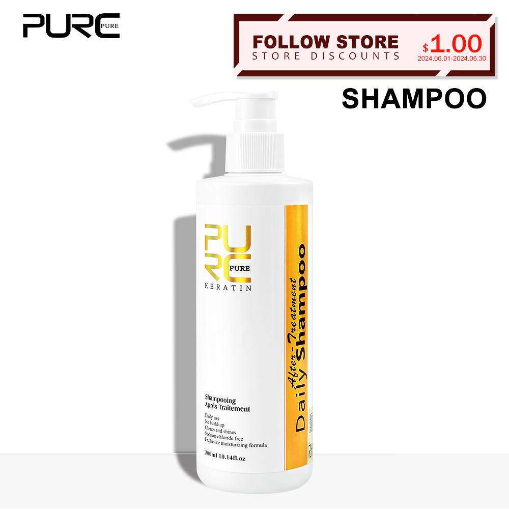 Hair Care With Protein - แชมพูสระผมทำความสะอาดหนังศีรษะเคราตินหลังการยืดผม300มล.