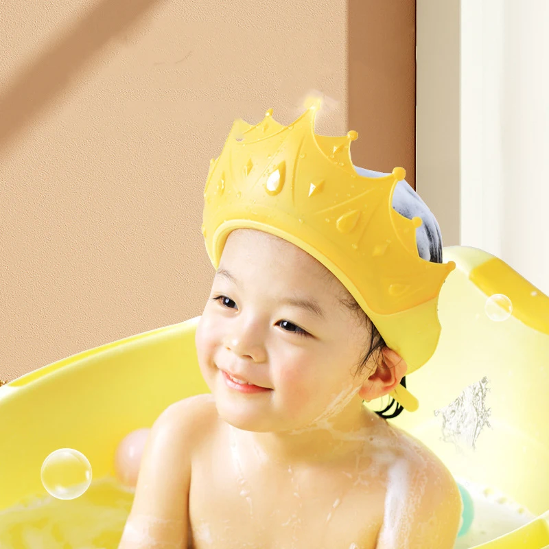 Hair Care For Baby - 0-6 ปีเด็กทารกว่ายน้ําหมวกอาบน้ําปรับแชมพู Eye Protection หัวน้ํา Baby