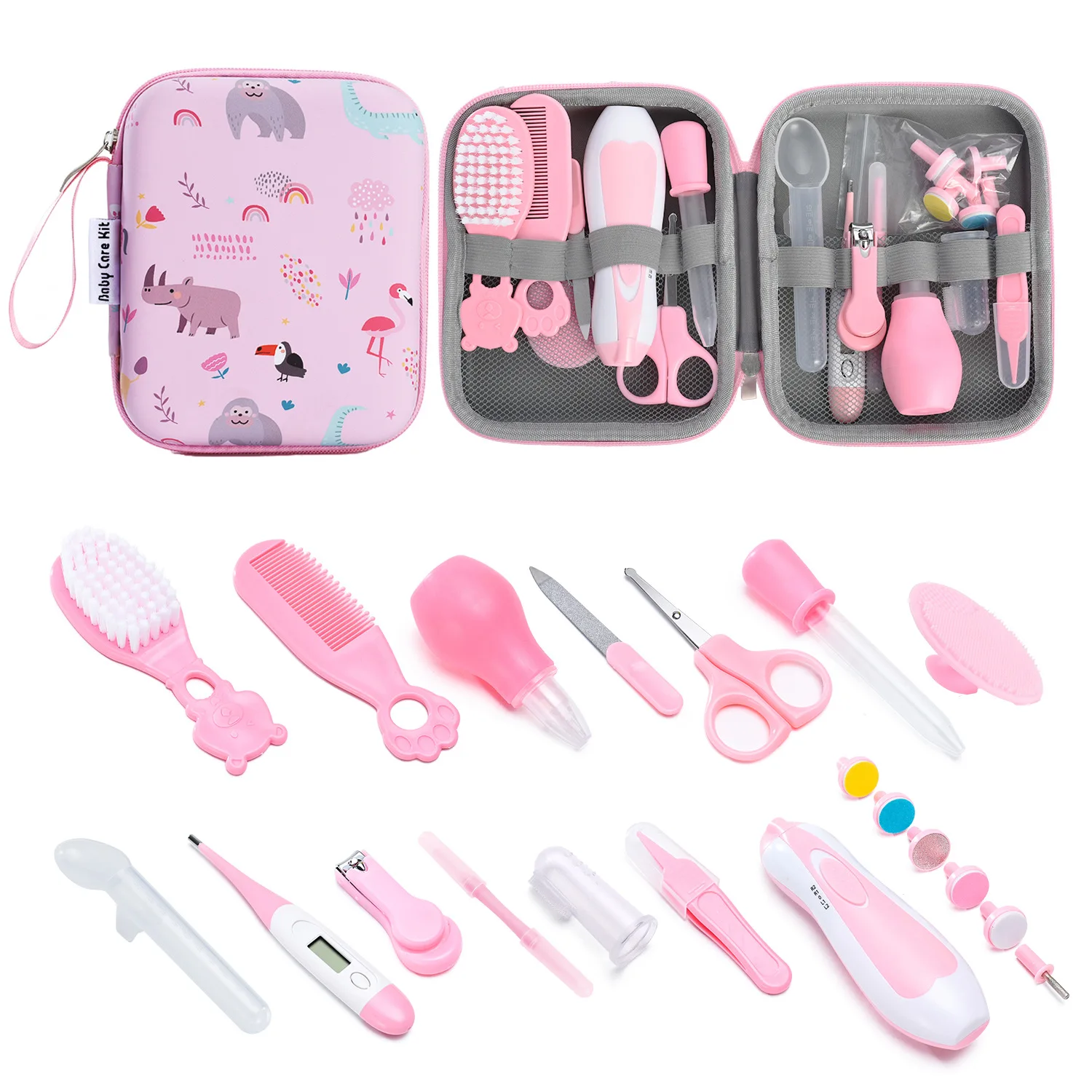 Hair Care For Baby - ชุดดูแลสุขภาพและความปลอดภัยสำหรับเด็กแรกเกิด 20 ชิ้น ยี่ห้อ vvocci ประกอบด้วยแปรงหวี