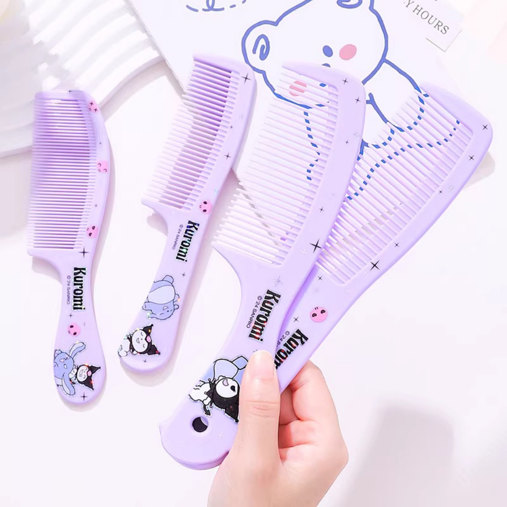 Hair Care In Japan - หวีผมแท้ของซานริโอ ลายการ์ตูนคุโรมิ ซินนามอโรล อุปกรณ์ดูแลเส้นผมส่วนตัวสำหรับใช้ในบ้าน หวีซี่ถี่สำหรับจัดแต่งทรงผมหน้าม้า พกพาสะดวก
