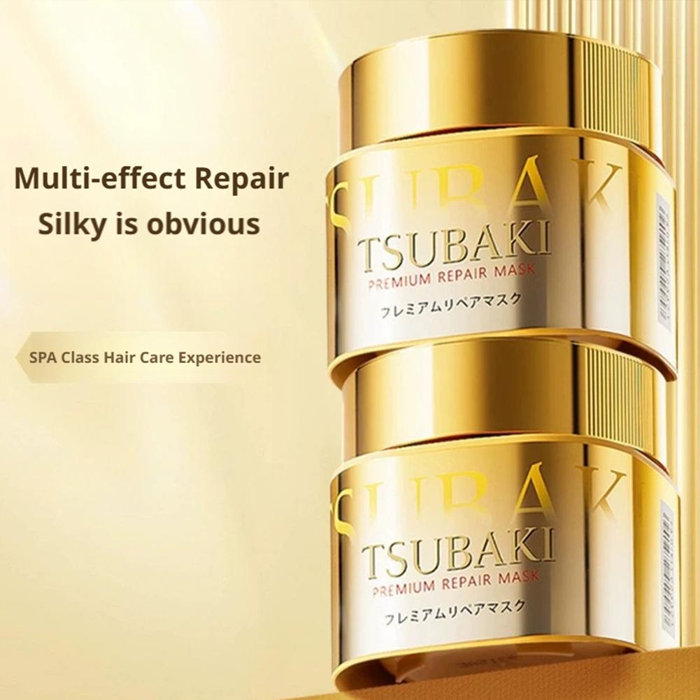 Hair Care In Japan - มาส์กผมซ่อมแซมเส้นผมระดับพรีเมียม ทสึบากิ ญี่ปุ่น - บรรจุภัณฑ์สีชมพู รุ่นลิมิเต็ด