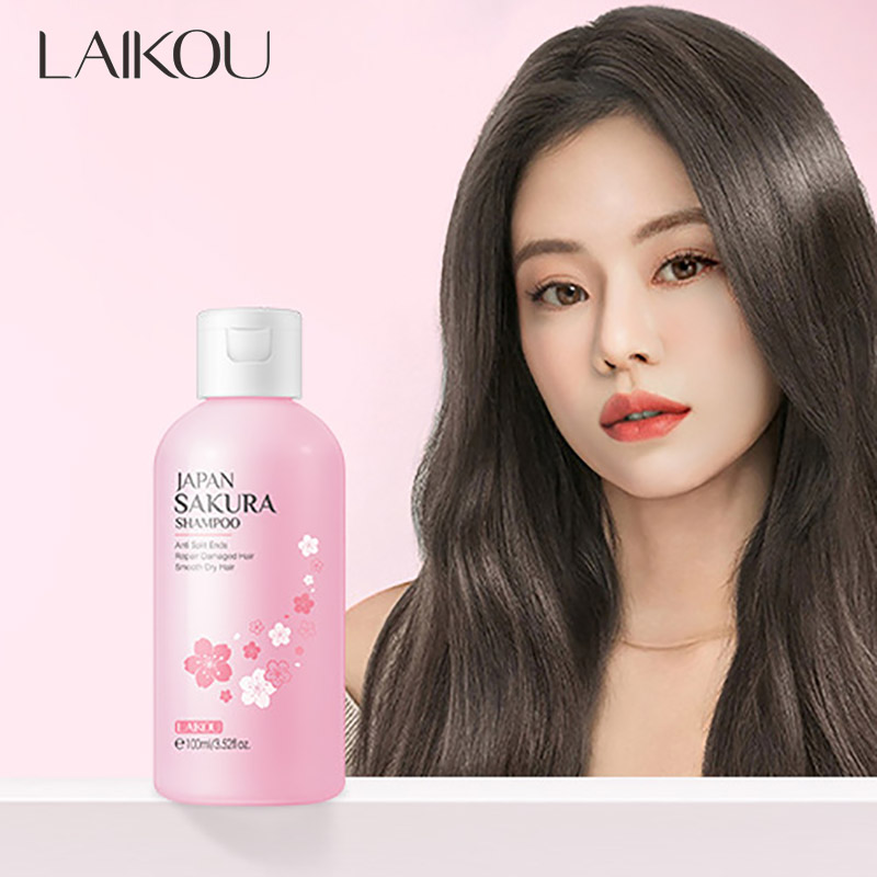 Hair Care In Japan - LAIKOU Japan Sakura แชมพูซ่อมแซมผมเสีย Moisturizing Nourishing