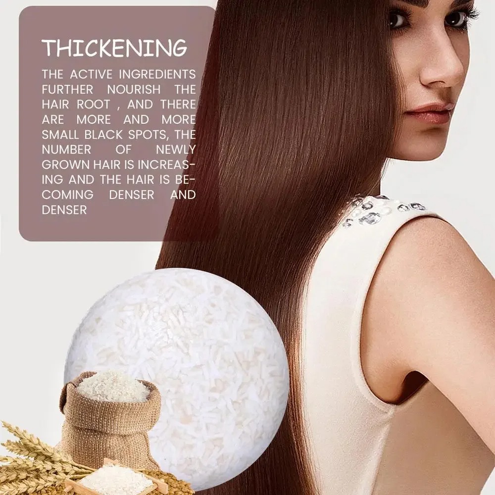 Hair Care With Protein - ข้าวอินทรีย์แชมพูสบู่บาร์น้ํามันฟรีสบู่น้ําข้าวโปรตีน Nourishing Anti-loss Hair Soap Hair