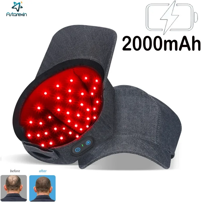 Hair Care With Protein - Hair Growth Cap ชาร์จ 2000mAh LED