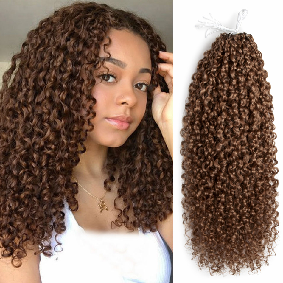 ไหมถักโครเชต์สีน้ำตาลแบบ Pre-L - Crochet Braiding Hair บทวิจารณ์และราคา