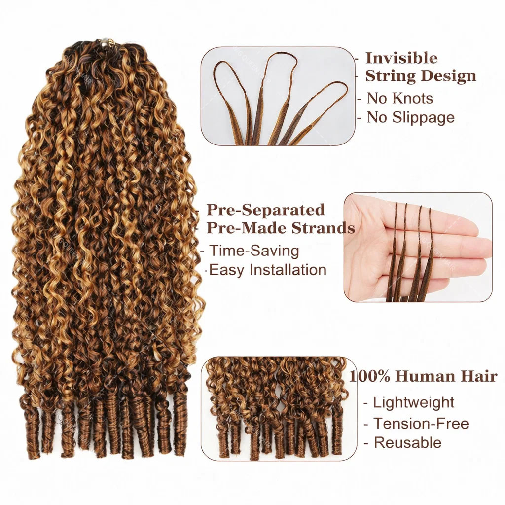 ผมถักโครเชต์แบบไม่มีปม รุ่น P4 - Crochet Braiding Hair บทวิจารณ์และราคา