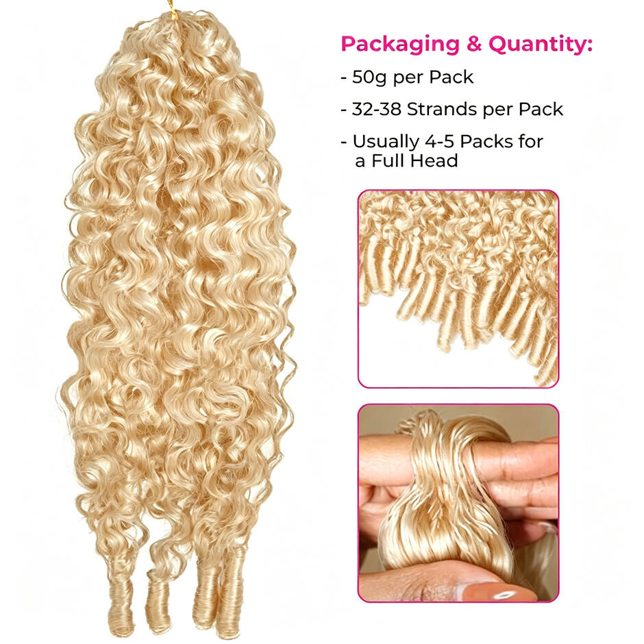 ผมถักโครเชต์สีบลอนด์ 613 จาก I - Crochet Braiding Hair บทวิจารณ์และราคา